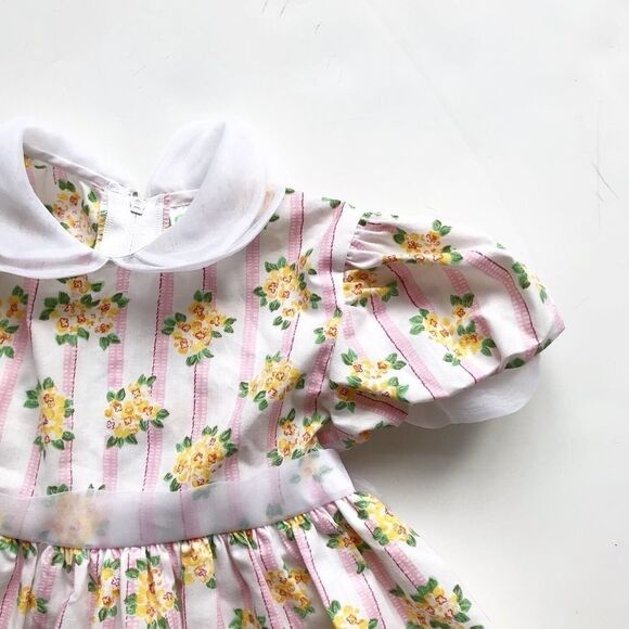 Vintage Jo Joes floral organza party dress 18m - Picture 2 of 5